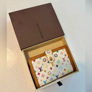 Louis Vuitton White Murakami Vintage Monogram Wallet